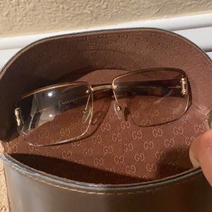 Authentic Gucci Sunglasses, gold and tortoise